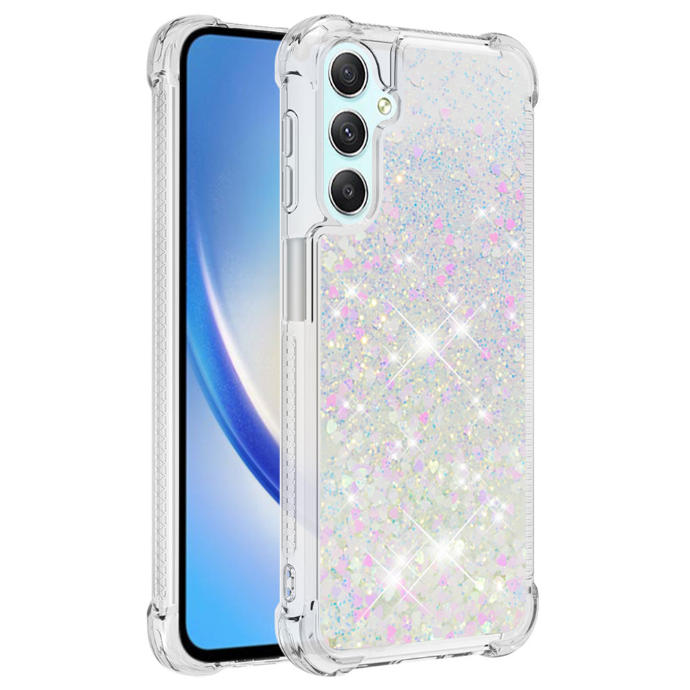 YB Quicksand Series-1 Glitter TPU Phone Case for Samsung Galaxy A25 5G A24 4G Liquid Floating Waterfall Cover YB Quicksand Series-1 Glitter TPU Phone Case for Samsung Galaxy A25 5G A24 4G Liquid Floating Waterfall Cover